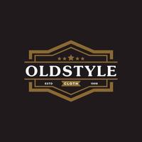 Classic Vintage Retro Label Badge for Clothing Apparel Old Style Logo Emblem Design Template Element vector