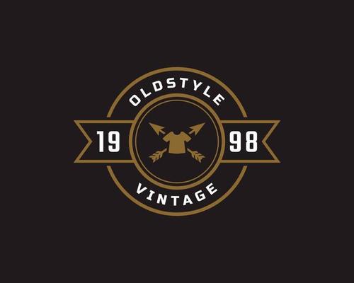 Classic Vintage Retro Label Badge for Clothing Apparel Old style Logo Emblem Design Template Element