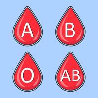 Illustration Vector Graphic Of Creative Blood Types. Great design for World Blood Day