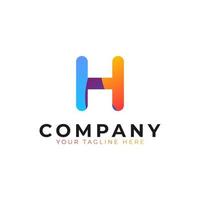 Letter H Logo Liquid. Colorful Motion Shape with Modern Flow Waves Logo. Usable for Business and Branding Logos. Flat Vector Logo Design Ideas Template Element. Eps10 Vector