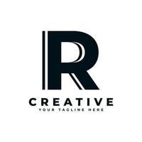 Creative Initial Letter R Logo Design. Usable for Business and Branding Logos. Flat Vector Logo Design Ideas Template Element.