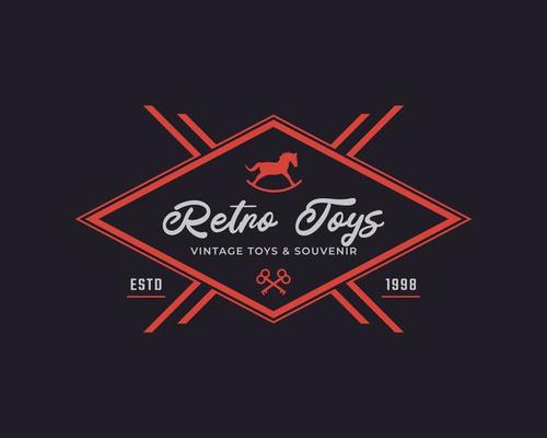 Classic Vintage Retro Label Badge Toys and Souvenir Logo Design Inspiration