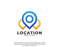 Location Pin Map Logo Design Template Element vector