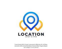 Location Pin Map Logo Design Template Element vector