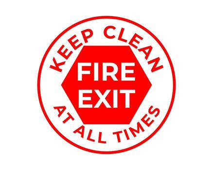 Fire Exit Sign In Vector, Easy To Use And Print Design Templates vector