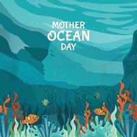 fondo del día de la madre océano vector