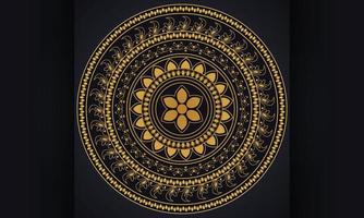 Mandala pattern design. Background with golden ornament Crafts design for your business. vector