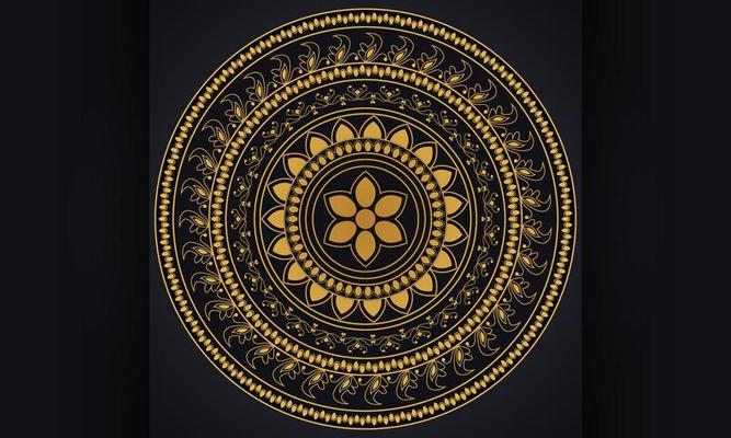 Mandala pattern design. Background with golden ornament Crafts design for your business.