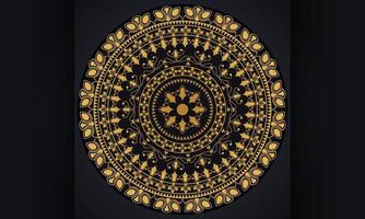 The luxury ornamental mandala design is in gold. The mandala pattern design. vector