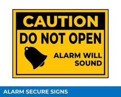 Notice Emergency Exit Only Alarm Will Sound When Door is Opened Sign In Vector, Easy To Use And Print Design Templates vector