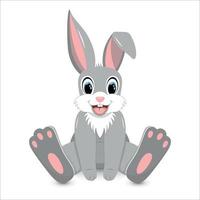 Happy Smiling Cute Little Bunny vector