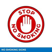 advertencia de señales de zona de no fumadores en vector, fácil de usar y plantillas de diseño de impresión vector