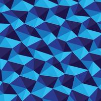 Abstract blue geometric rumpled triangular low poly style vector background.