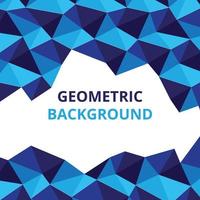 Abstract blue geometric rumpled triangular low poly style vector background.