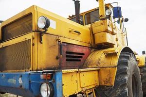 heavy construction loader bulldozer at construction area photo