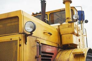 heavy construction loader bulldozer at construction area photo