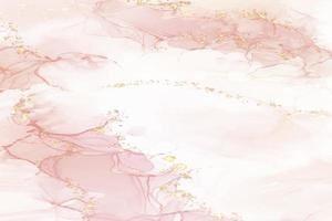 Liquid marble painting background design with gold glitter dust texture. vector