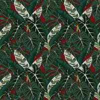 exotic tropical leafs seamless pattern design vector