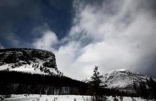 Rocky Mountains in winter photo