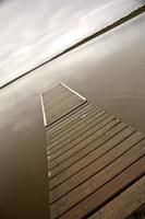 Dock on northern lake Manitoba Canada photo