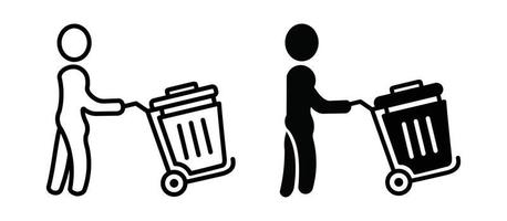 trash can open icon Vector illustration design, icon set  Garbage or rubbish collection.