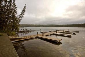 Docks at the Narrows Waskesui Saskatchewan photo