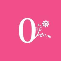 Number 0 Linked Fancy Logogram Flower. Usable for Business and Nature Logos. vector