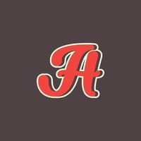 Retro Letter A Logo in Vintage Western Style with Double Layer. Usable for Vector Font, Labels, Posters etc