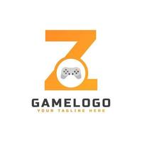 Initial Letter Z with Game Console Icon and Pixel for Gaming Logo Concept. Usable for Business, Technology and Game Startup Application  Logos. vector