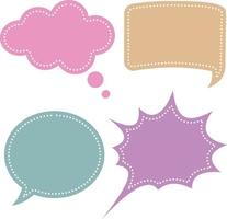 Stylish colorful speech bubbles for short messages or promotions. vector illustration.