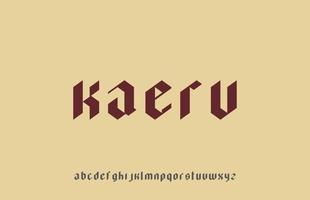 diseño de logotipo de letra pequeña del alfabeto de caligrafía