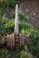 old wooden mallet left as junk photo