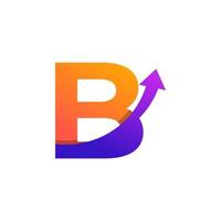 Initial Letter B Arrow Up Logo Symbol. Good for Company, Travel, Start up, Logistic and Graph Logos vector