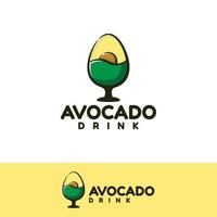 Avocado drink art illustration vector