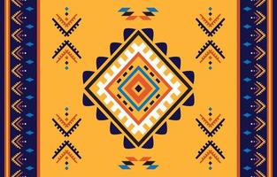 hermoso patrón étnico ikat. patrón impecable en estilo tribal, bordado folclórico y mexicano. estampado de adornos de arte geométrico azteca. diseño para moqueta, papel pintado, ropa, envoltura, tela, cubierta. vector