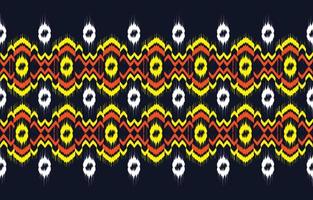 hermoso patrón étnico ikat. patrón impecable en estilo tribal, bordado folclórico y mexicano. impresión de ornamento de arte geométrico azteca. diseño para moqueta, papel pintado, ropa, envoltura, tela, cubierta. vector