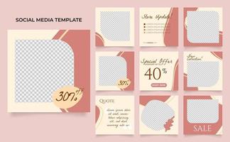 Fully editable social media template banner blog fashion sale vector