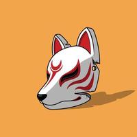 Japanese kitsune mask, Vector illustration eps.10