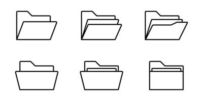 Simple set of folders, Vector illustration eps.10