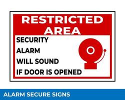 Notice Emergency Exit Only Alarm Will Sound When Door is Opened Sign In Vector, Easy To Use And Print Design Templates vector