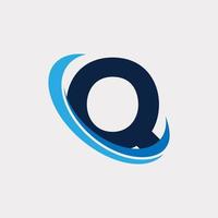 Initial Letter Q Tech Logo Design Template Element.  Eps10 Vector