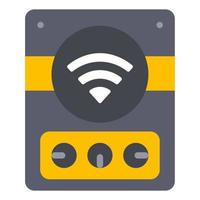 smart speaker using wireless connection internet icon free vector