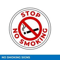 Warning No Smoking Area Signs In Vector, Easy To Use And Print Design Templates vector