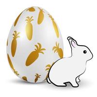 Easter Egg and Rabbit. vector