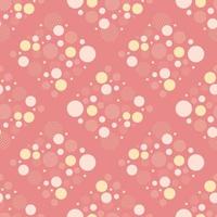 pastel circle and polka dot seamless background for fabric pattern vector