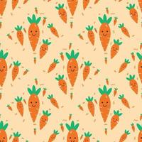 cute carrot seamless background for fabric pattern vector