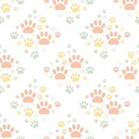 colorful animal footprint background for fabric seamless pattern vector