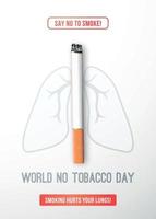 Día mundial sin tabaco, 31 de mayo. vector