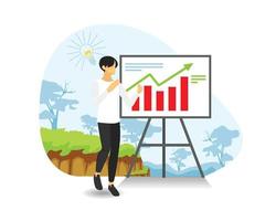 Illustration of business presentation or training vector