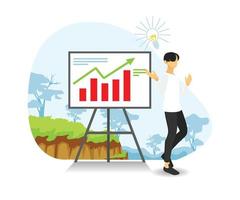 Illustration of business presentation or training vector